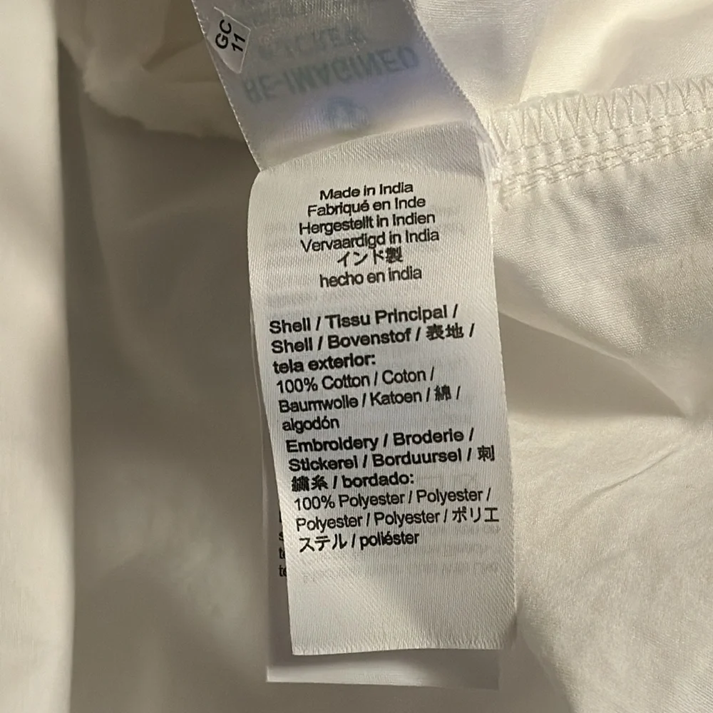 J.Crew Tall smocked eyelet-hem dress in cotton poplin BR452 - Picture 5 of 9